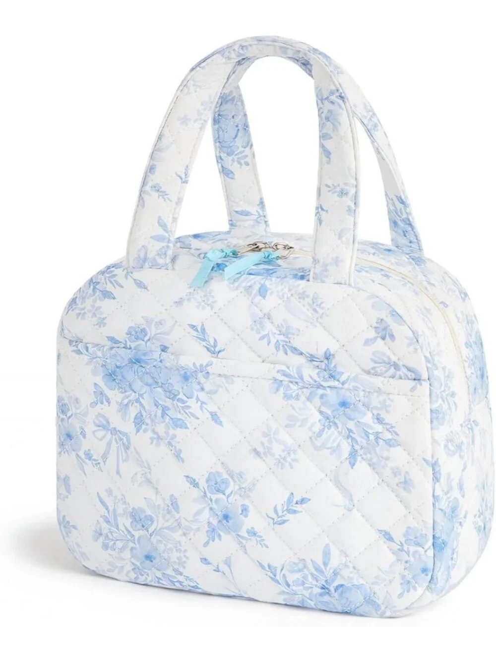 Cute Quilted Lunch Box for Women & Teens, Floral Design for Work, School, Travel
